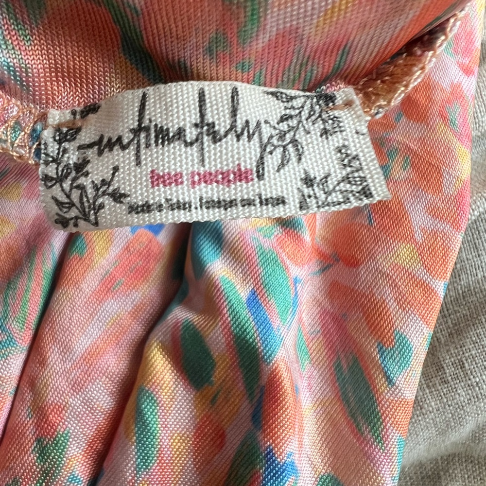 Free People Nowhere To Be Silky Midi Slip Dress Orange small extra small xs/s - Picture 8 of 11